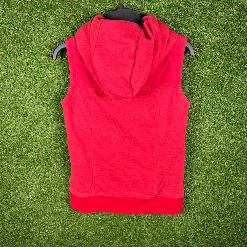Burton Dryride Womens Small Red Full Zip Hooded Vest Sleeveless Jacket - Picture 4 of 5